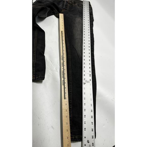 Massimo Dutti Tapered Slim Jeans Men Size 33 Gray Button Fly Faded Look Denim - Picture 5 of 9